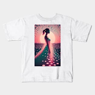 Seaside Serenity Silhouette Tee Kids T-Shirt